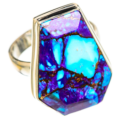 Purple Copper Composite Turquoise Rings handcrafted by Ana Silver Co - RING124565 - Photo 2