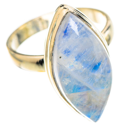 Rainbow Moonstone Rings handcrafted by Ana Silver Co - RING124581 - Photo 2