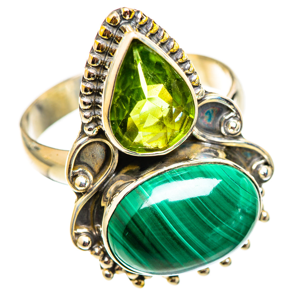 Malachite Rings handcrafted by Ana Silver Co - RING124587 - Photo 2