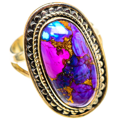 Purple Copper Composite Turquoise Rings handcrafted by Ana Silver Co - RING124590 - Photo 2