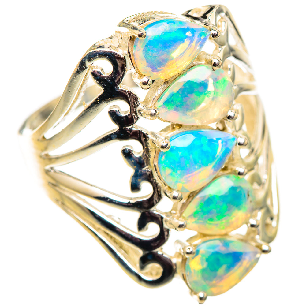 Ethiopian Opal Rings handcrafted by Ana Silver Co - RING124597 - Photo 2