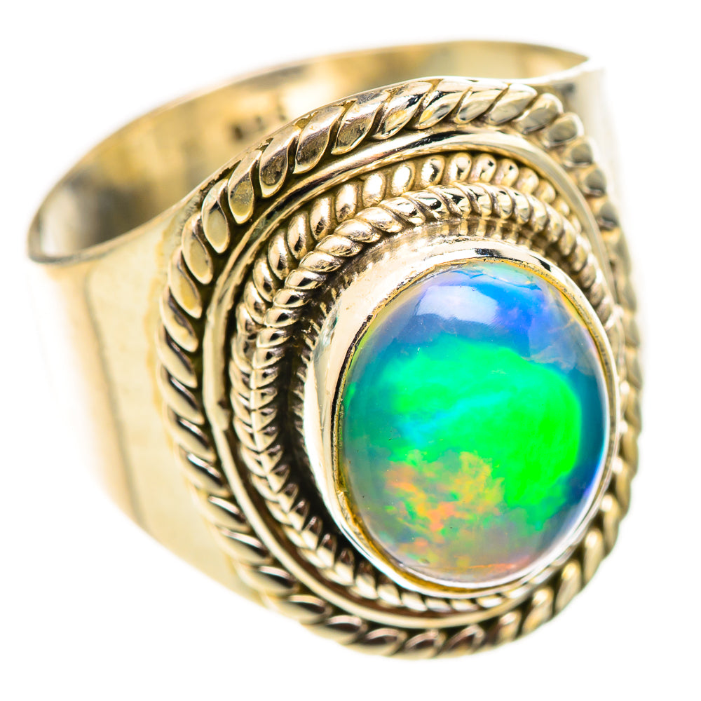 Ethiopian Opal Rings handcrafted by Ana Silver Co - RING124598 - Photo 2