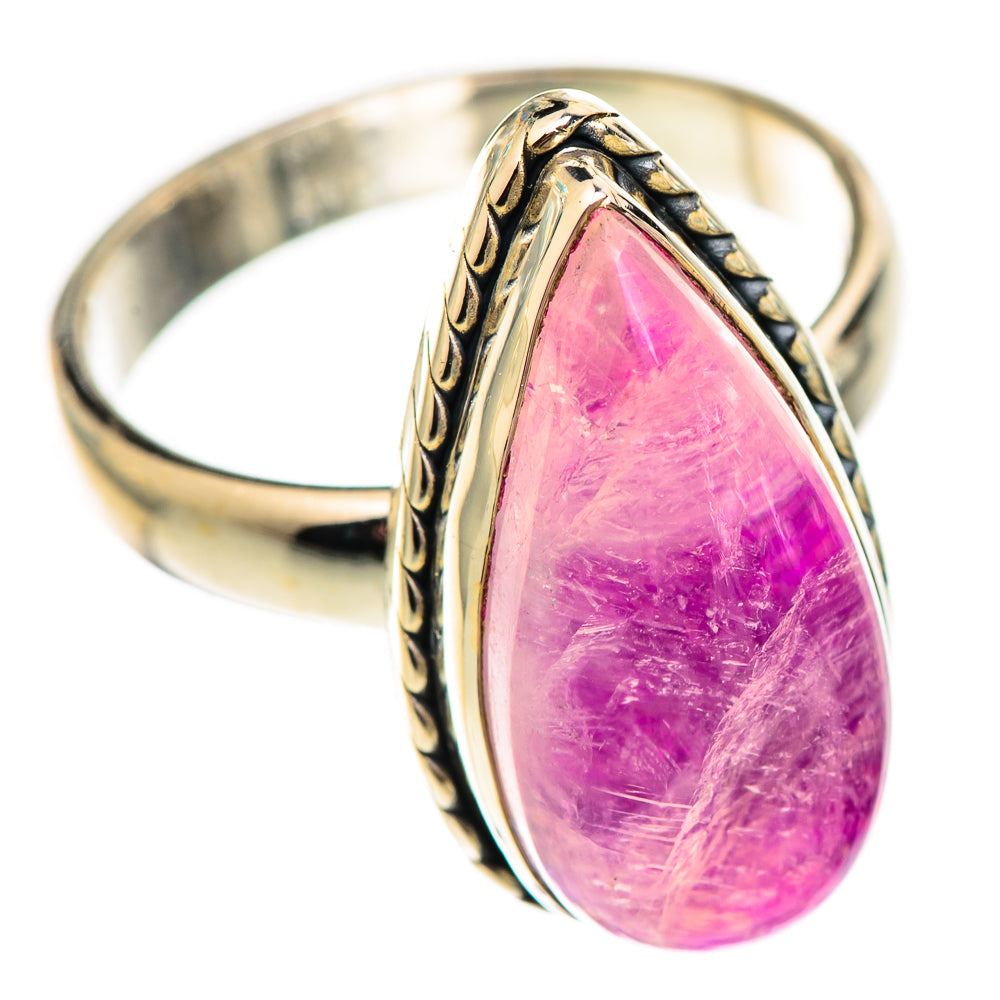 Pink Moonstone Rings handcrafted by Ana Silver Co - RING124611 - Photo 2