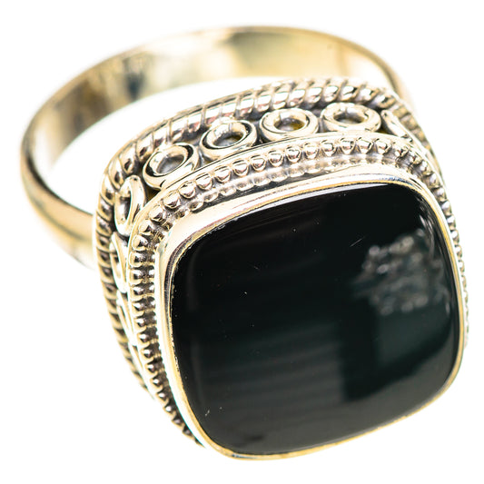 Black Onyx Rings handcrafted by Ana Silver Co - RING124615 - Photo 2