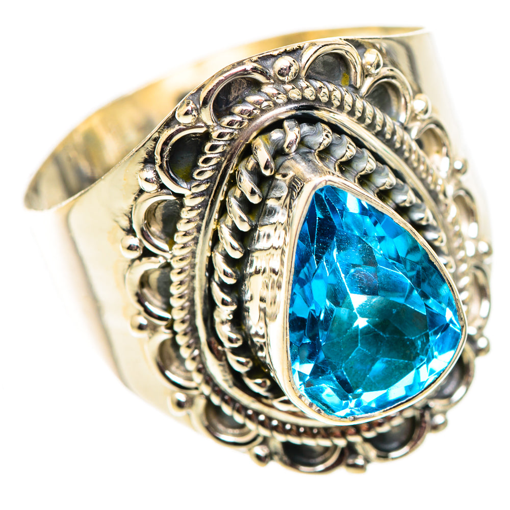 Swiss Blue Topaz Rings handcrafted by Ana Silver Co - RING124622 - Photo 2