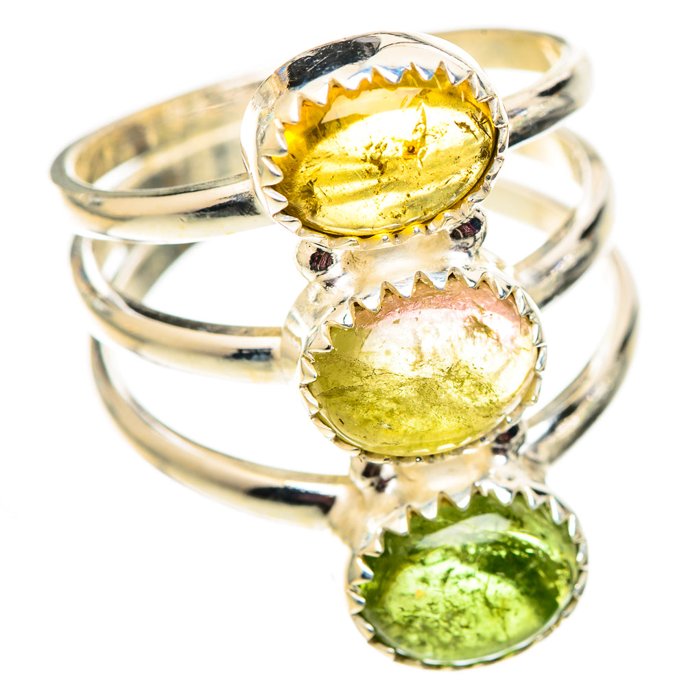 Green Tourmaline Rings handcrafted by Ana Silver Co - RING124640 - Photo 2