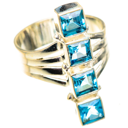 Swiss Blue Topaz Rings handcrafted by Ana Silver Co - RING124646 - Photo 2