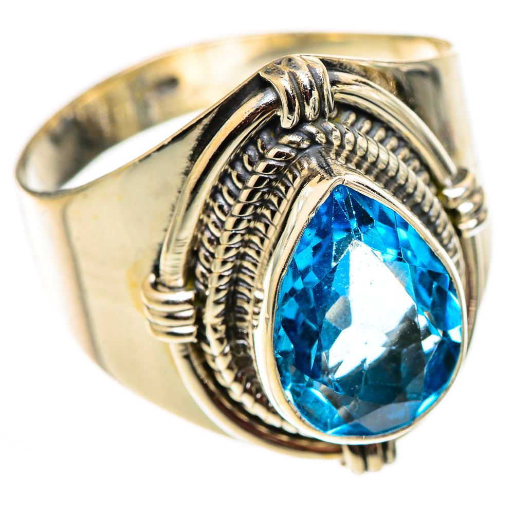 Swiss Blue Topaz Rings handcrafted by Ana Silver Co - RING124648 - Photo 2