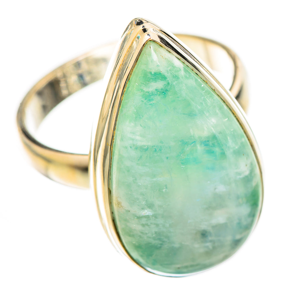 Green Moonstone Rings handcrafted by Ana Silver Co - RING124653 - Photo 2