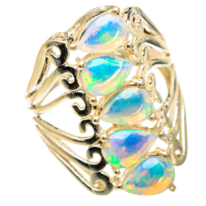 Ethiopian Opal Rings handcrafted by Ana Silver Co - RING124662 - Photo 2