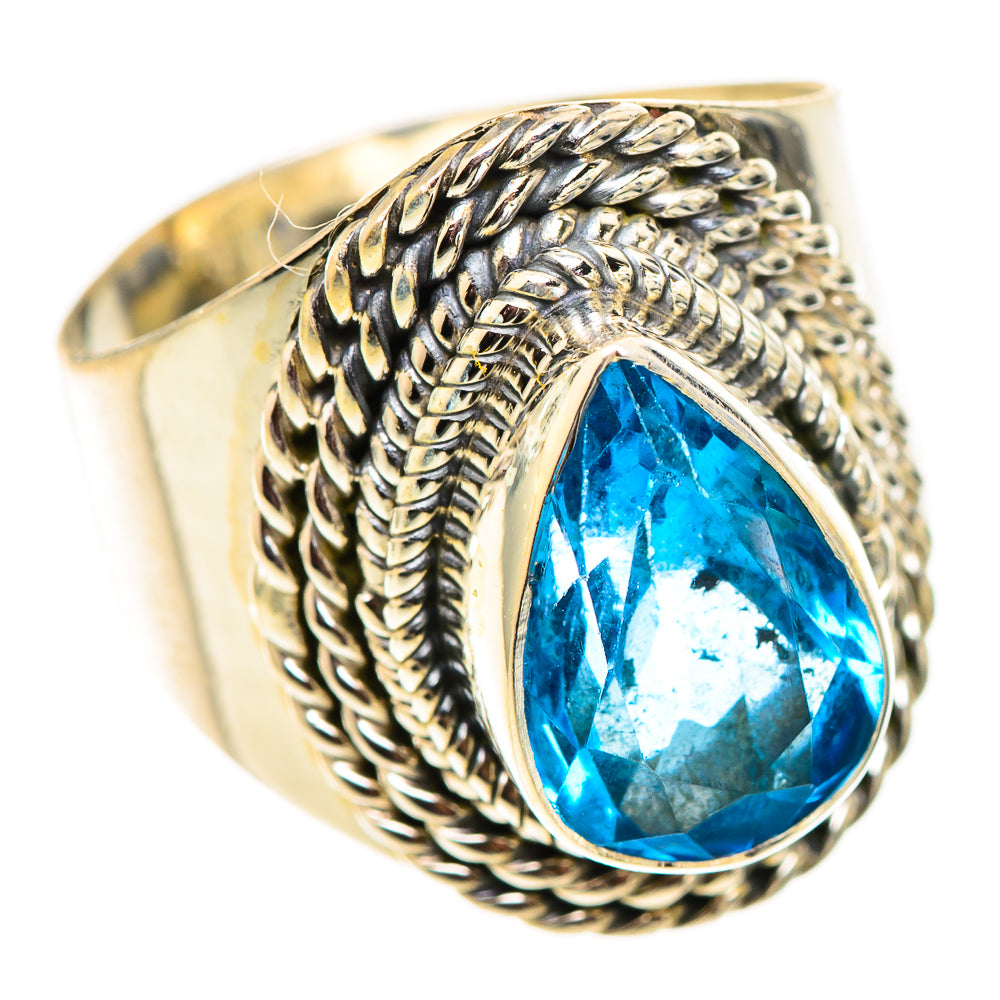 Swiss Blue Topaz Rings handcrafted by Ana Silver Co - RING124666 - Photo 2