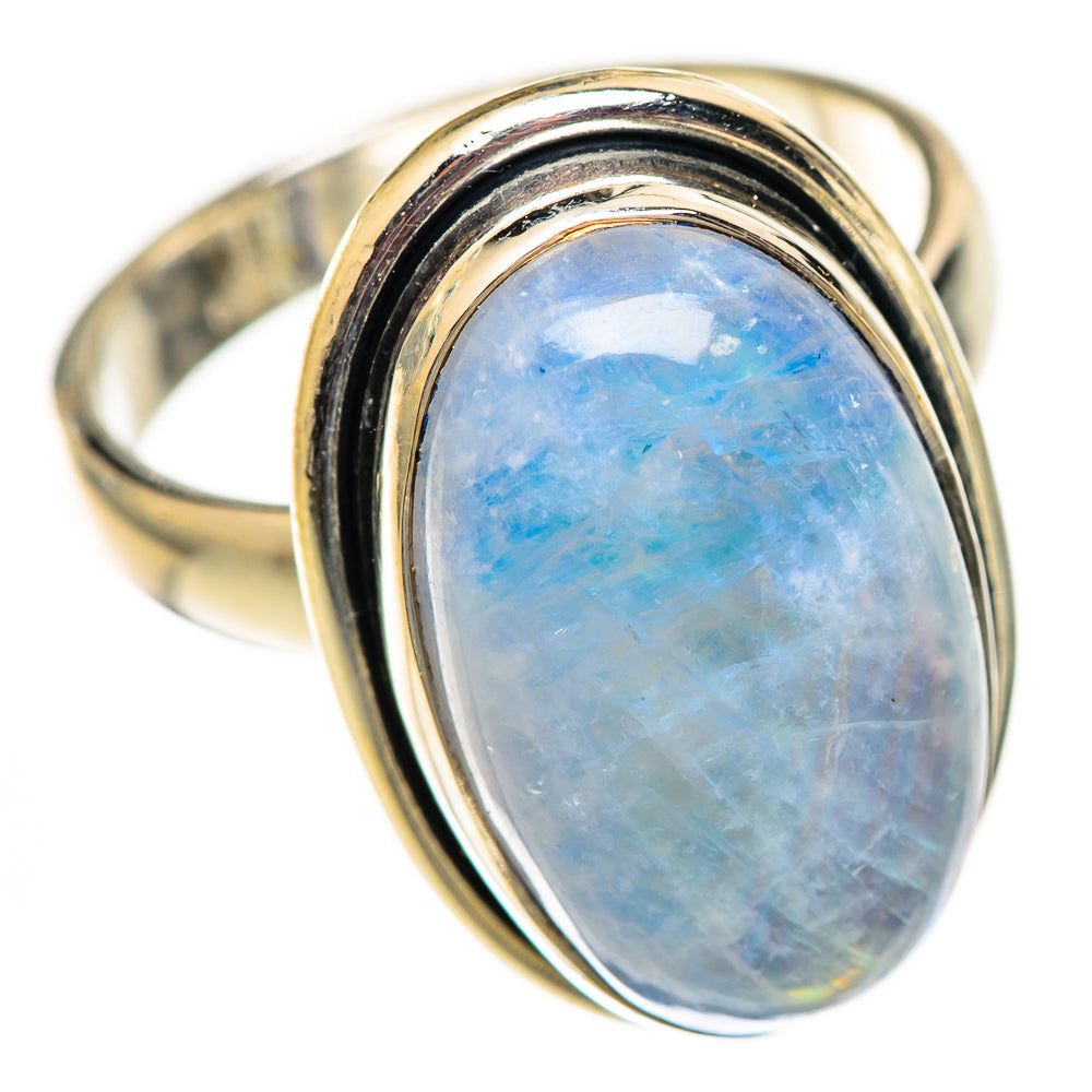Rainbow Moonstone Rings handcrafted by Ana Silver Co - RING124669 - Photo 2