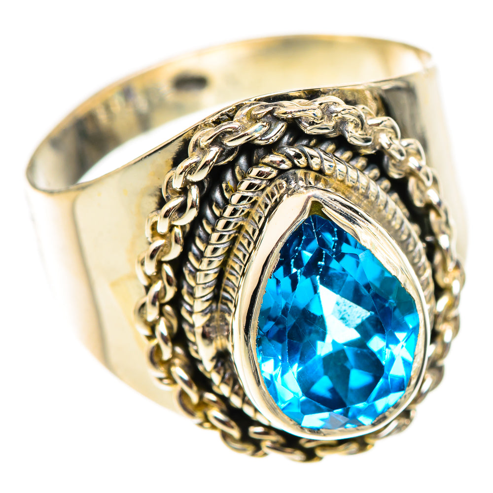 Swiss Blue Topaz Rings handcrafted by Ana Silver Co - RING124670 - Photo 2