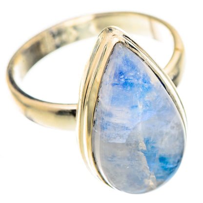 Rainbow Moonstone Rings handcrafted by Ana Silver Co - RING124672 - Photo 2
