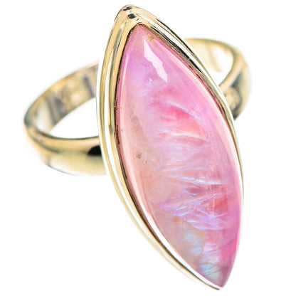 Pink Moonstone Rings handcrafted by Ana Silver Co - RING124676 - Photo 2