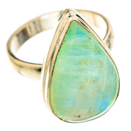Green Moonstone Rings handcrafted by Ana Silver Co - RING124688 - Photo 2
