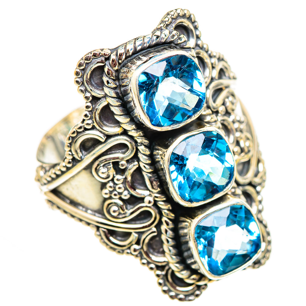Swiss Blue Topaz Rings handcrafted by Ana Silver Co - RING124702 - Photo 2
