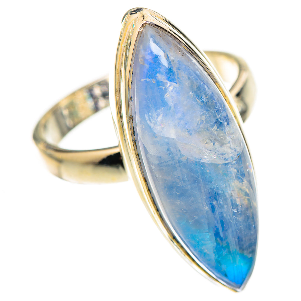 Rainbow Moonstone Rings handcrafted by Ana Silver Co - RING124704 - Photo 2