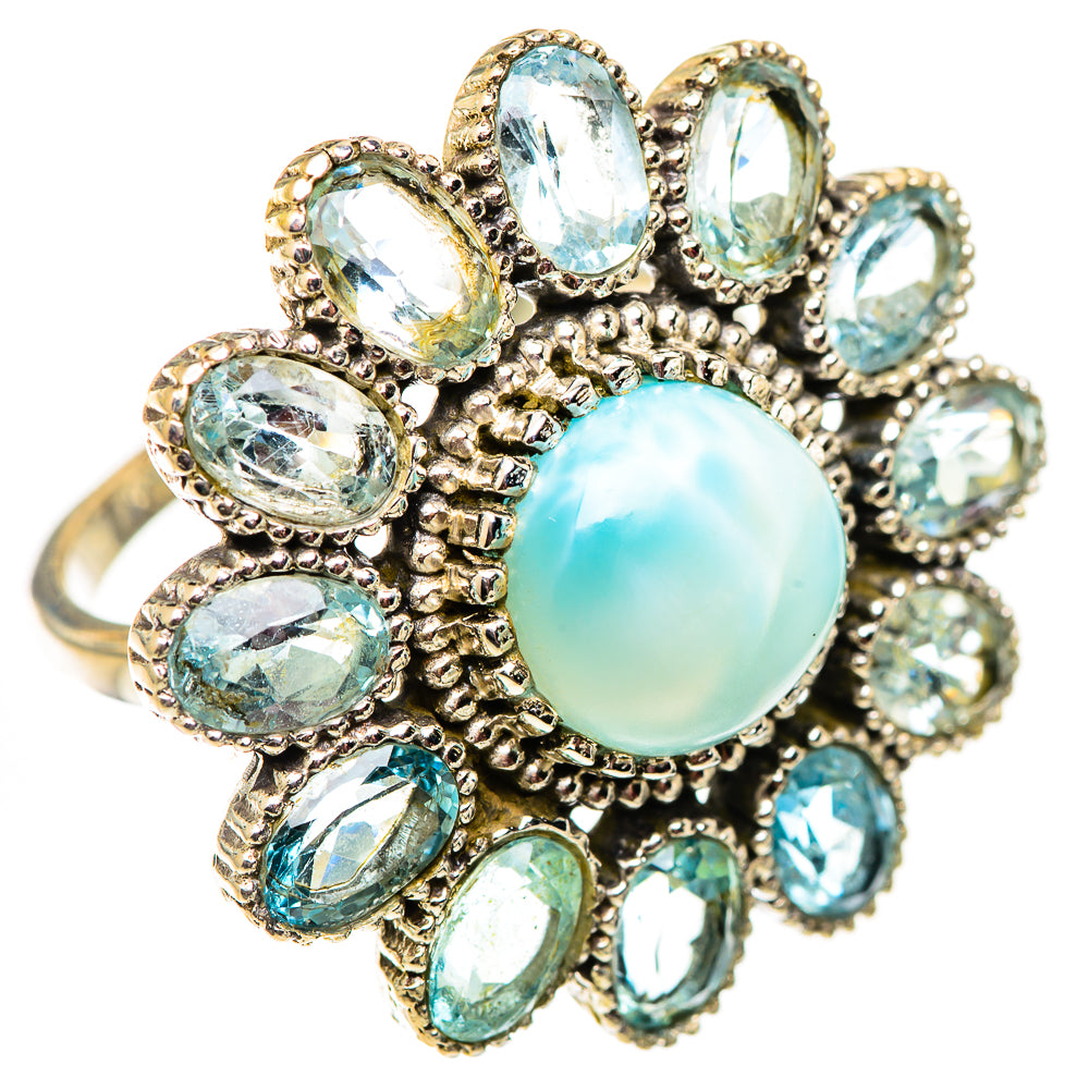 Larimar Rings handcrafted by Ana Silver Co - RING124708 - Photo 2