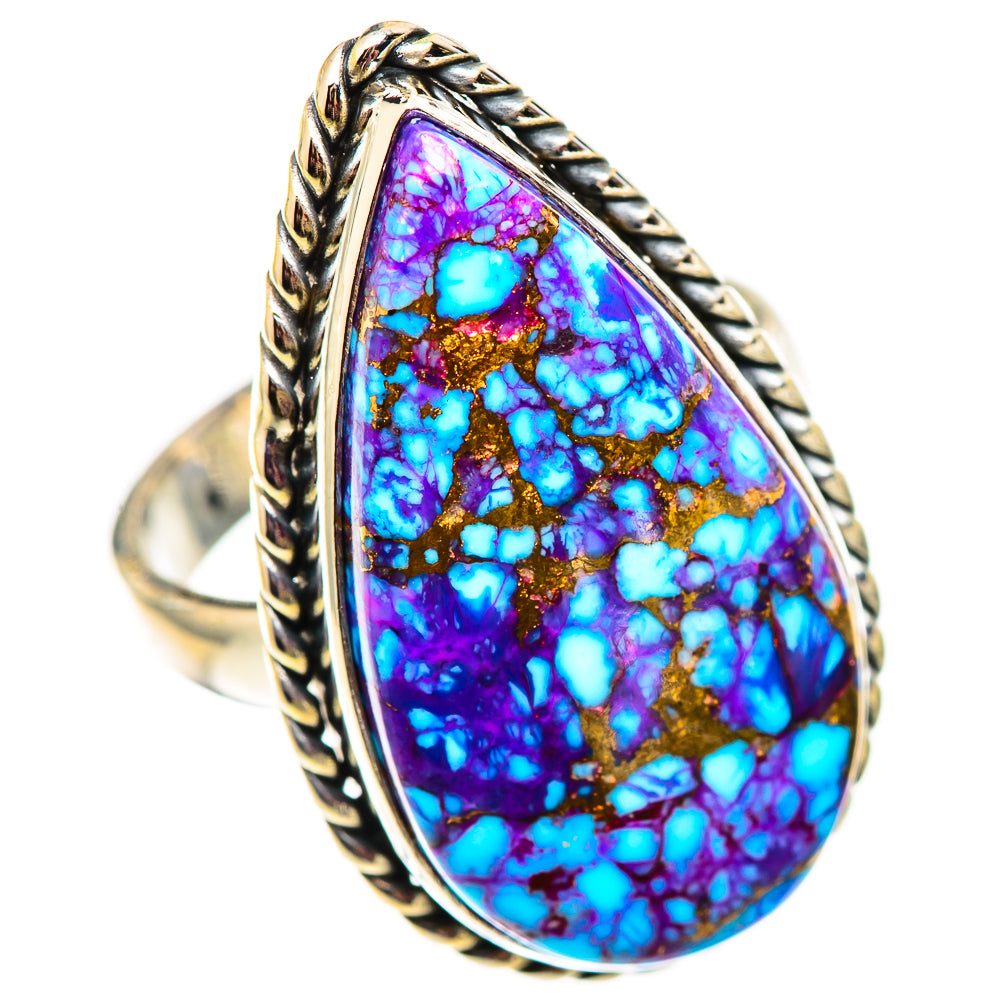 Purple Copper Composite Turquoise Rings handcrafted by Ana Silver Co - RING124715 - Photo 2
