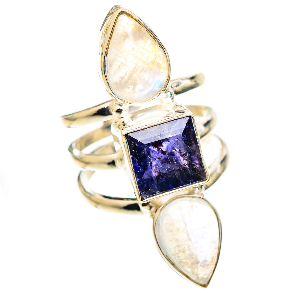 Rainbow Moonstone Rings handcrafted by Ana Silver Co - RING124717 - Photo 2