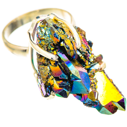 Titanium Sunshine Druzy Rings handcrafted by Ana Silver Co - RING124722 - Photo 2