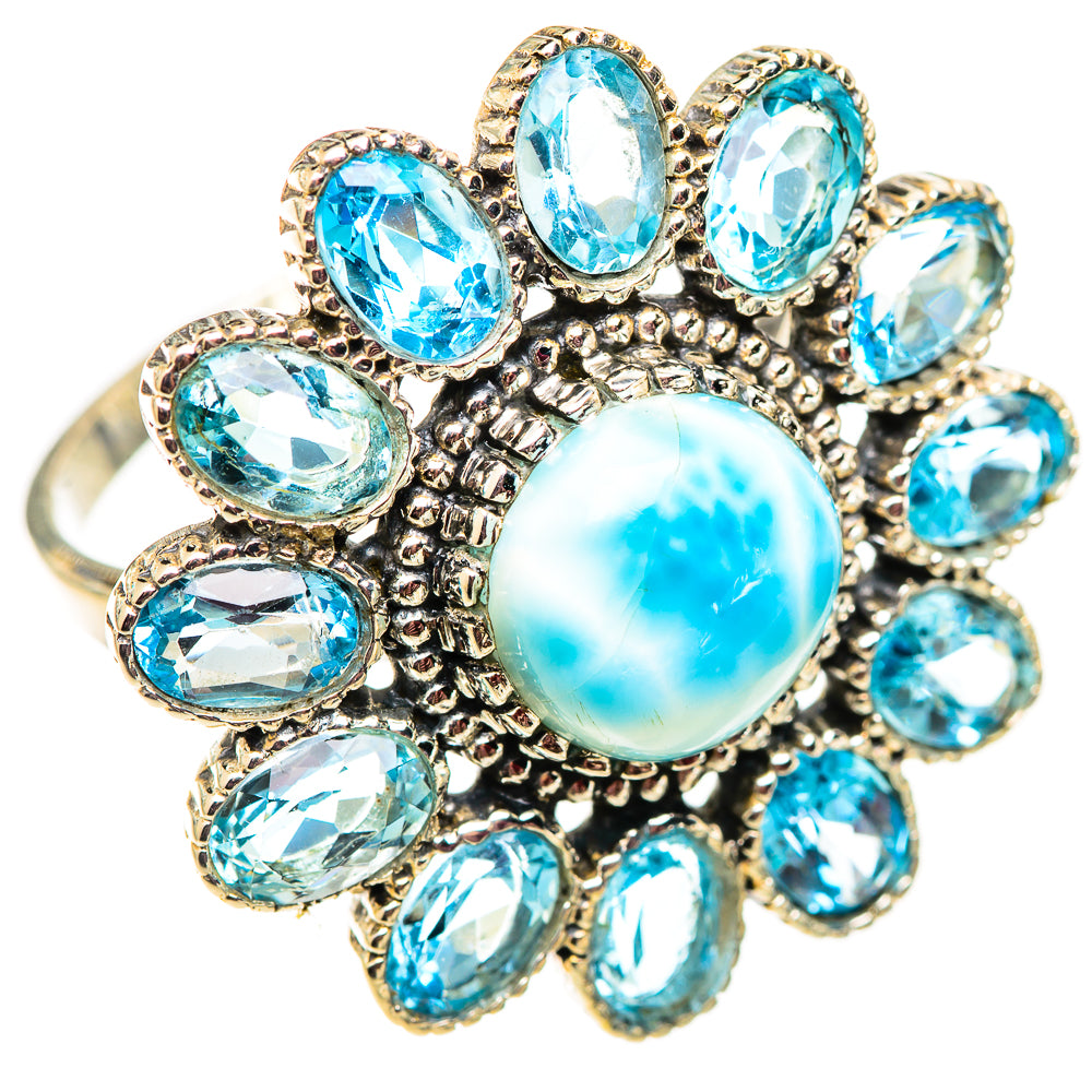 Larimar Rings handcrafted by Ana Silver Co - RING124728 - Photo 2