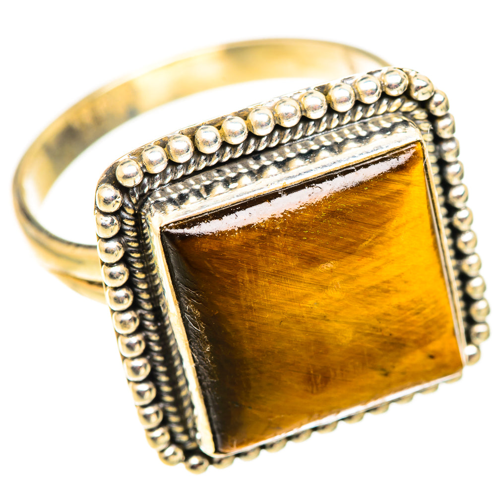 Tiger Eye Rings handcrafted by Ana Silver Co - RING124745 - Photo 2