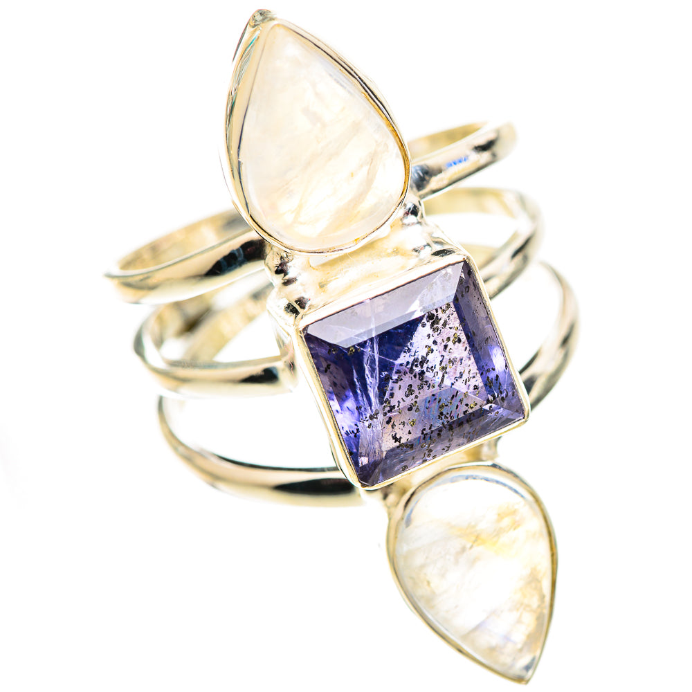 Rainbow Moonstone Rings handcrafted by Ana Silver Co - RING124749 - Photo 2