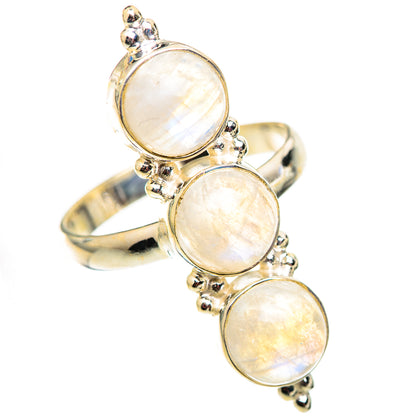 Rainbow Moonstone Rings handcrafted by Ana Silver Co - RING124752 - Photo 2