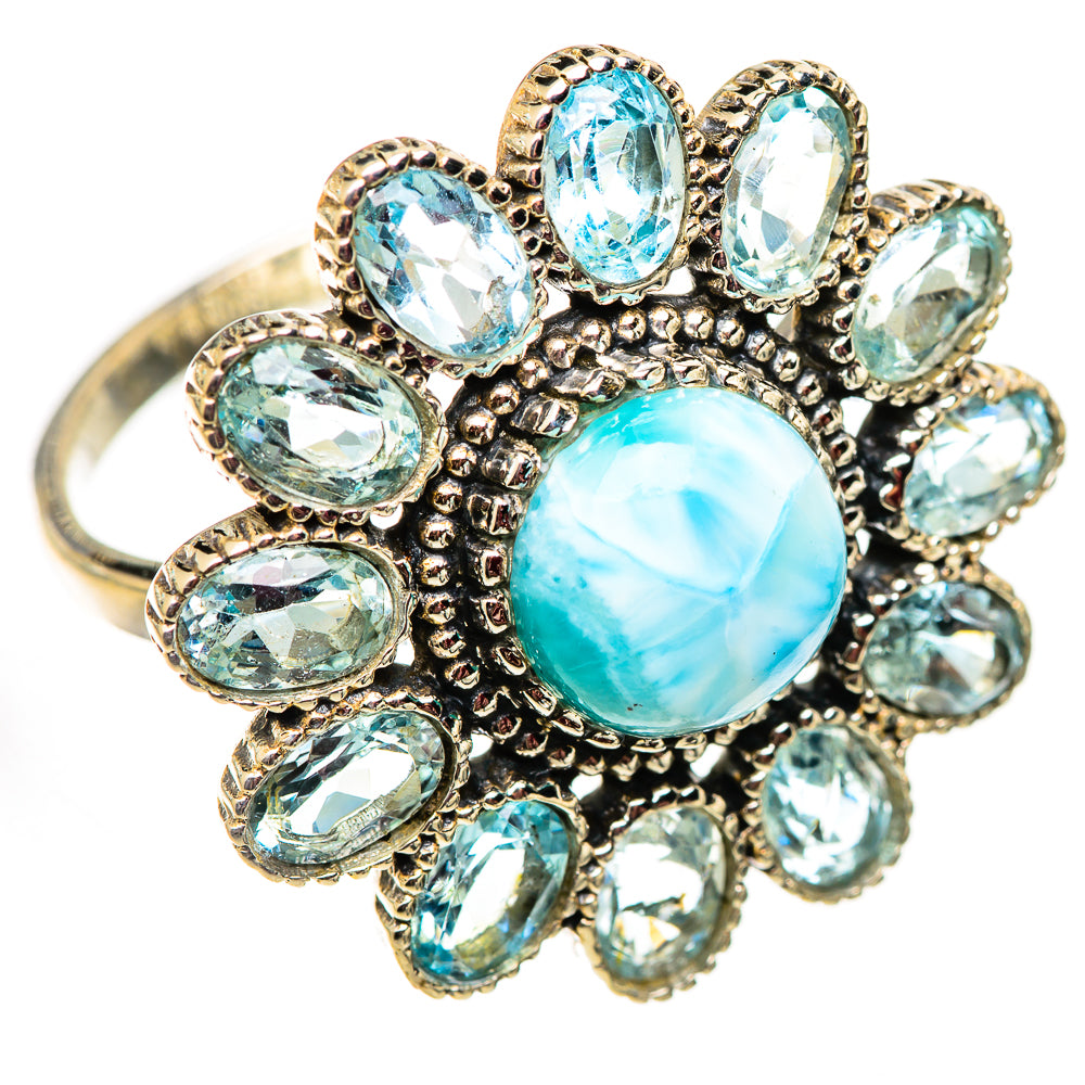 Larimar Rings handcrafted by Ana Silver Co - RING124762 - Photo 2