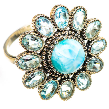 Larimar Rings handcrafted by Ana Silver Co - RING124762 - Photo 2