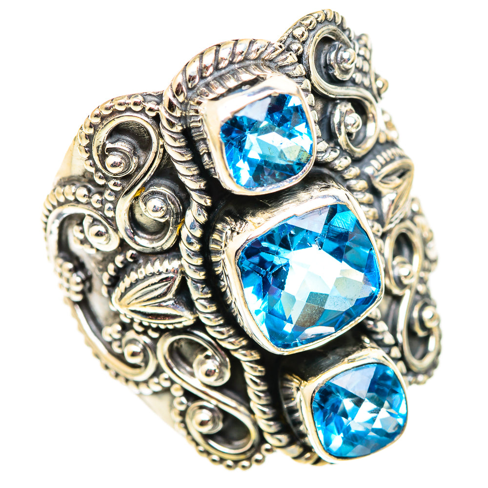 Swiss Blue Topaz Rings handcrafted by Ana Silver Co - RING124770 - Photo 2