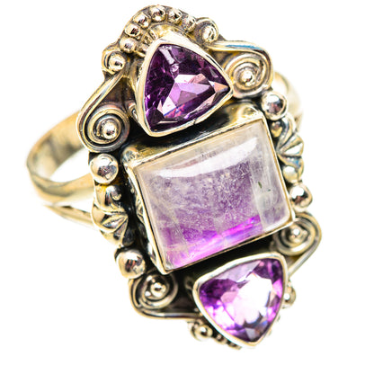 Pink Moonstone Rings handcrafted by Ana Silver Co - RING124777 - Photo 2