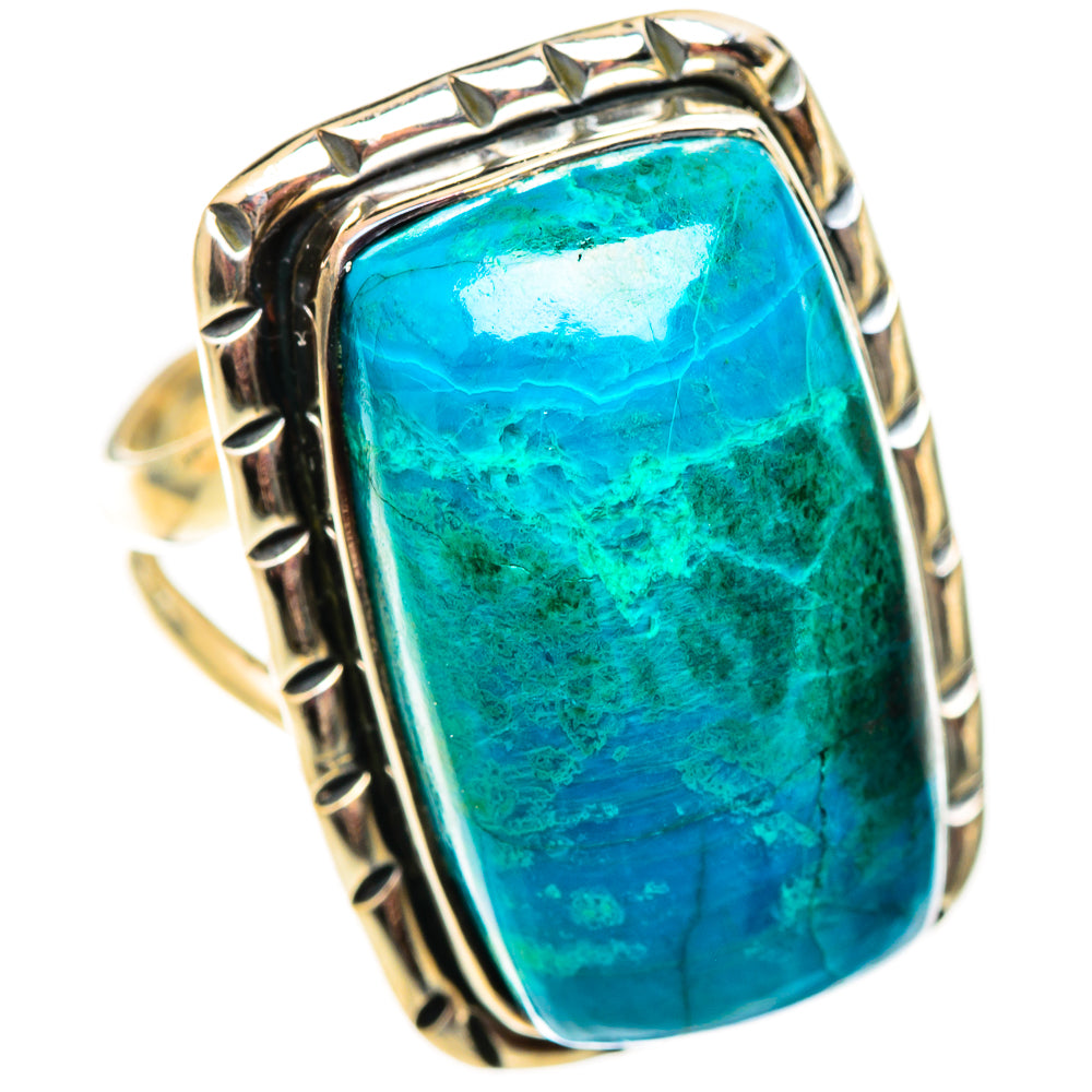 Chrysocolla Rings handcrafted by Ana Silver Co - RING124787 - Photo 2