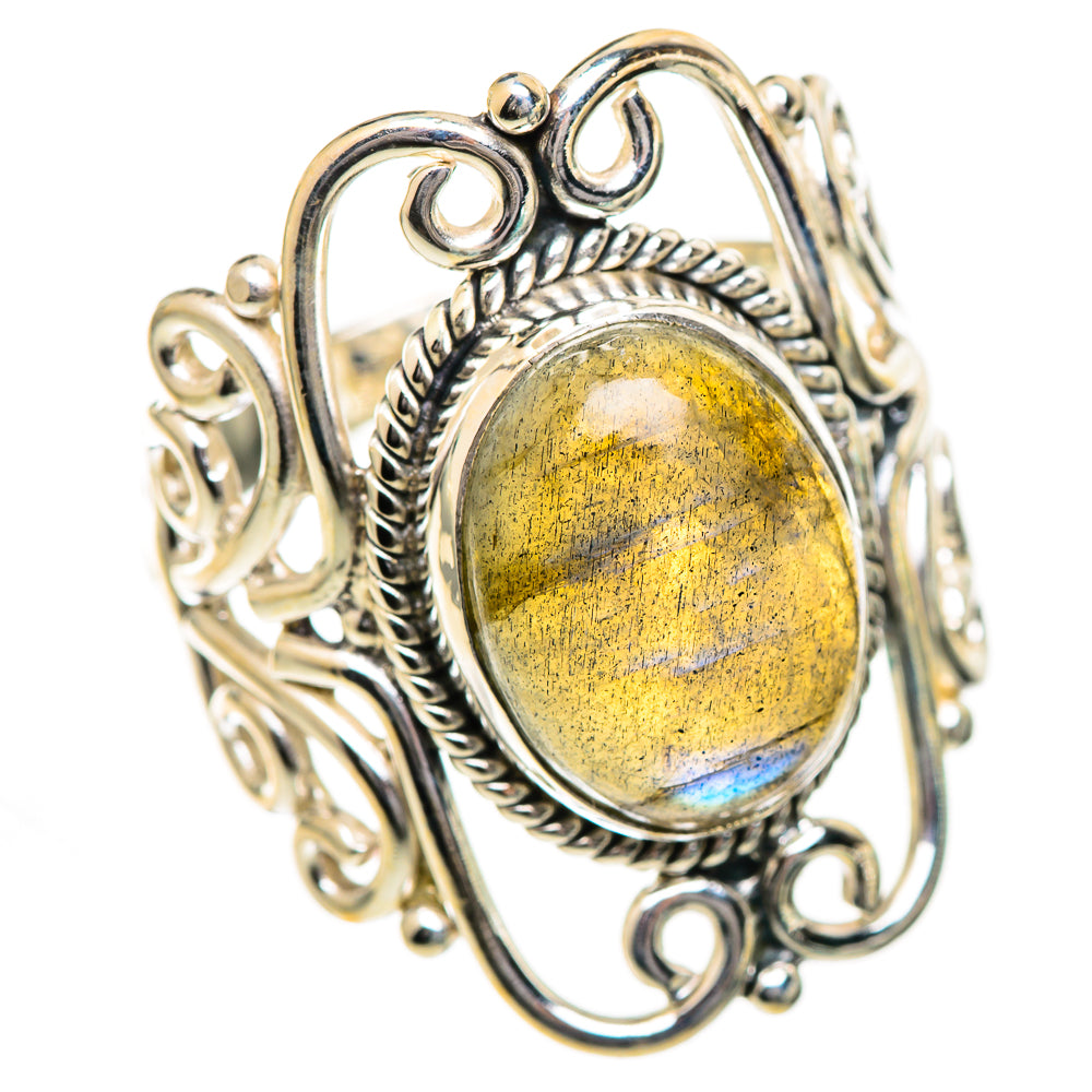 Labradorite Rings handcrafted by Ana Silver Co - RING124797 - Photo 2