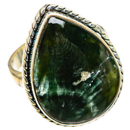 Seraphinite Rings handcrafted by Ana Silver Co - RING124806 - Photo 2
