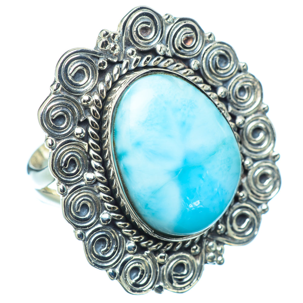 Larimar Rings handcrafted by Ana Silver Co - RING12480