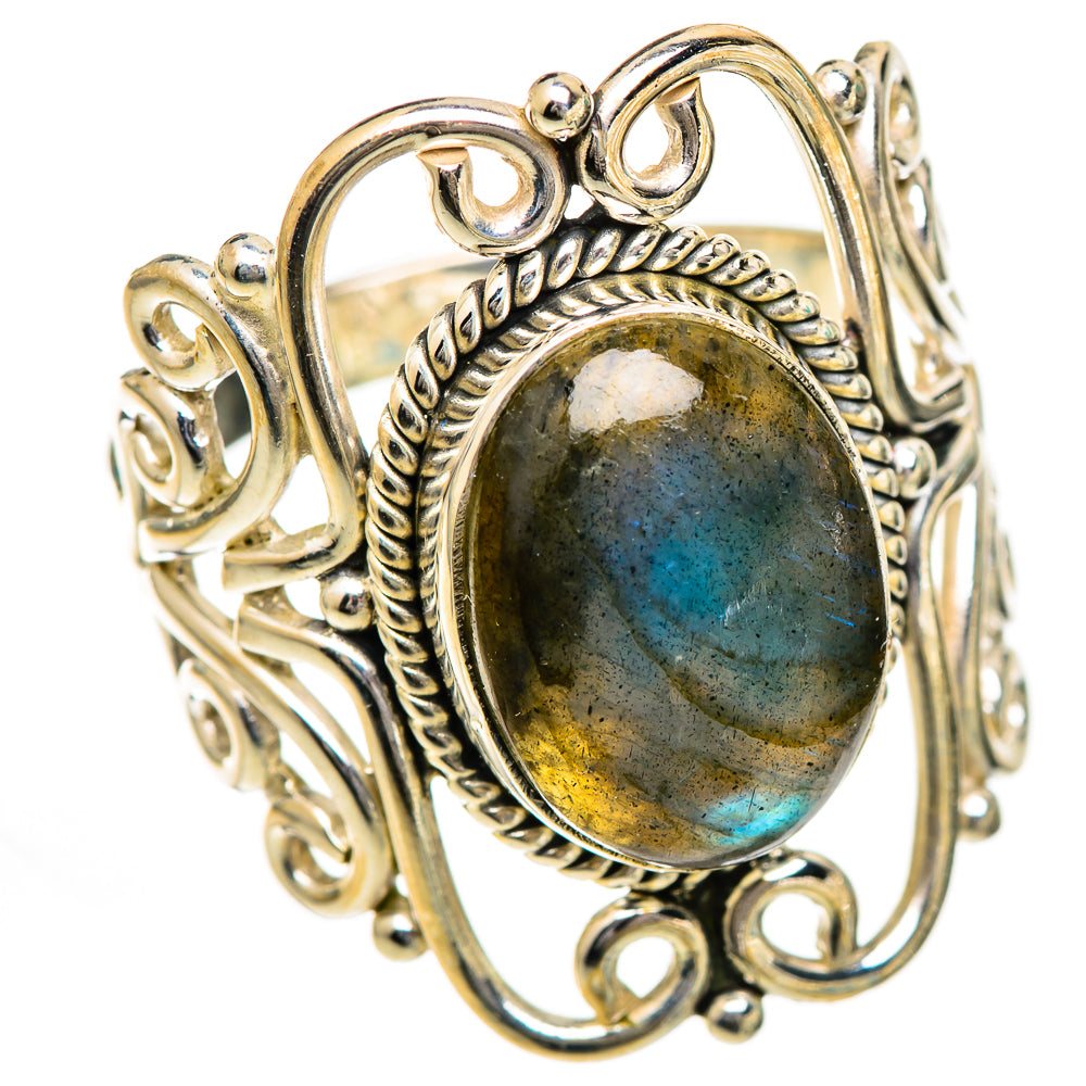 Labradorite Rings handcrafted by Ana Silver Co - RING124824 - Photo 2