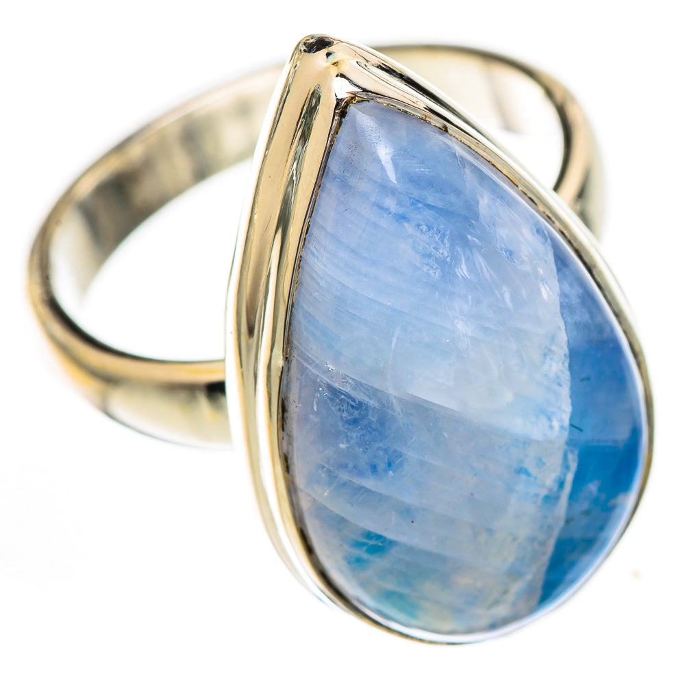 Rainbow Moonstone Rings handcrafted by Ana Silver Co - RING124825 - Photo 2