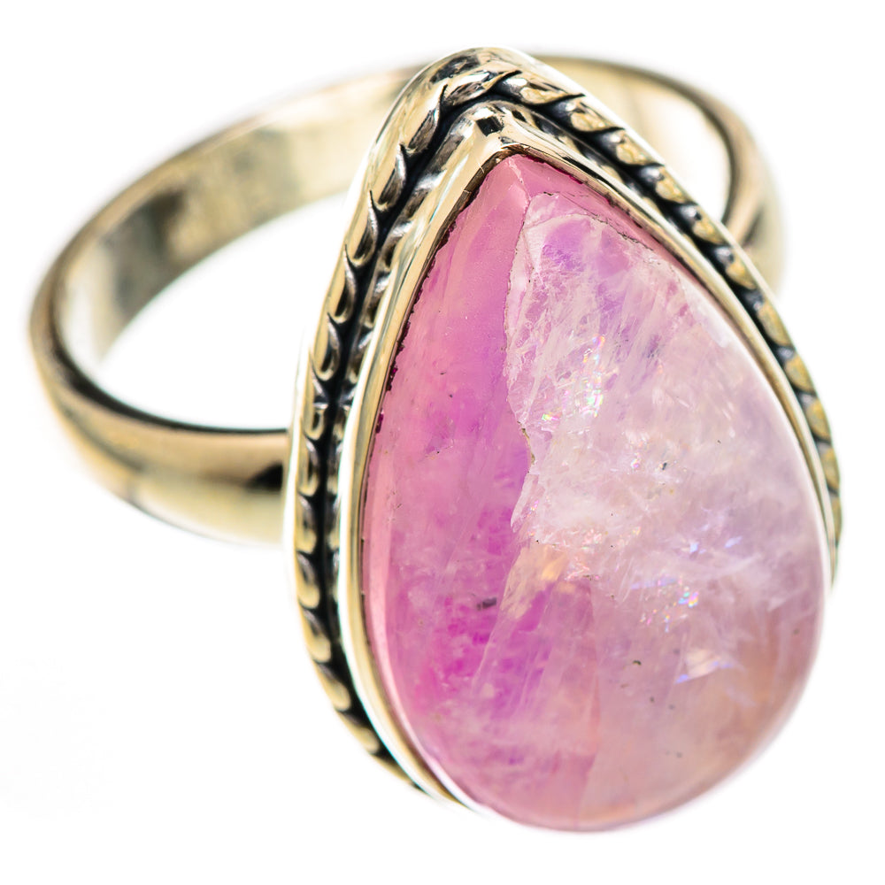 Pink Moonstone Rings handcrafted by Ana Silver Co - RING124836 - Photo 2