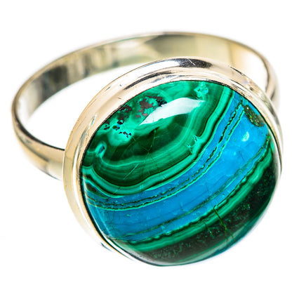 Malachite In Chrysocolla Rings handcrafted by Ana Silver Co - RING124841 - Photo 2