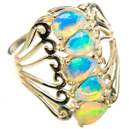 Ethiopian Opal Rings handcrafted by Ana Silver Co - RING124844 - Photo 2