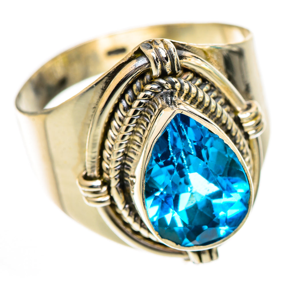 Swiss Blue Topaz Rings handcrafted by Ana Silver Co - RING124851 - Photo 2