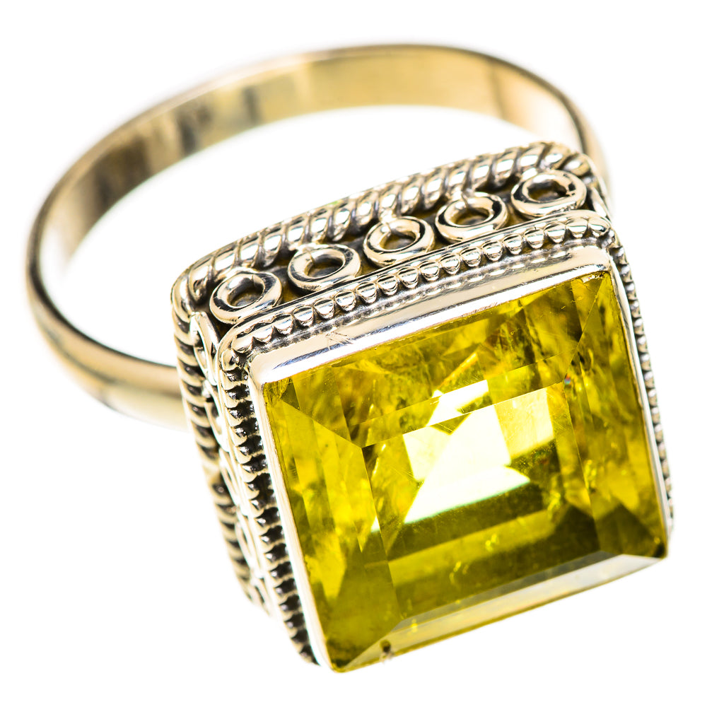 Lemon Quartz Rings handcrafted by Ana Silver Co - RING124869 - Photo 2
