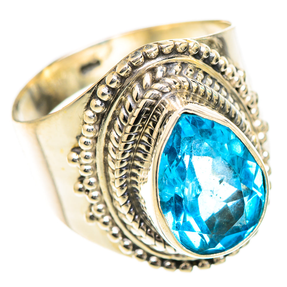 Swiss Blue Topaz Rings handcrafted by Ana Silver Co - RING124871 - Photo 2