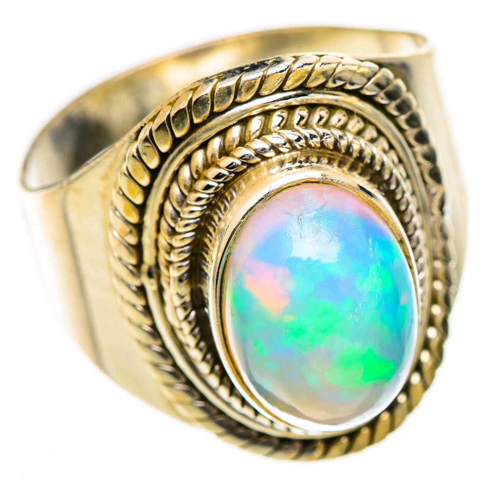 Ethiopian Opal Rings handcrafted by Ana Silver Co - RING124890 - Photo 2