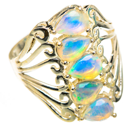 Ethiopian Opal Rings handcrafted by Ana Silver Co - RING124891 - Photo 2