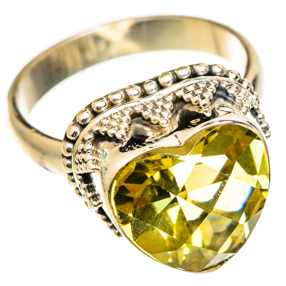 Lemon Quartz Rings handcrafted by Ana Silver Co - RING124893 - Photo 2