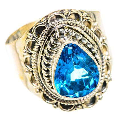 Swiss Blue Topaz Rings handcrafted by Ana Silver Co - RING124896 - Photo 2